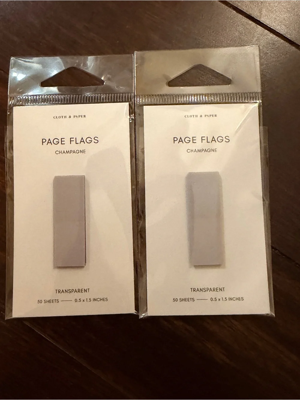 NWT Two Cloth & Paper Champagne 50 Page Flags in Each Pack (100 total)